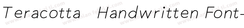 Teracotta   Handwritten Font字体转换